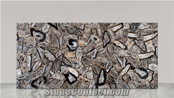 Agate Grey Phoenix Gemstone Semiprecious Stone Slabs