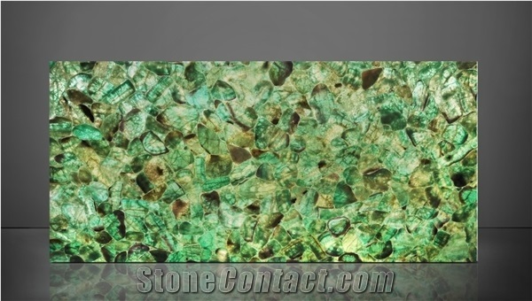 Fluorite Green Gemstone Slabs, Semiprecious Stone Slabs