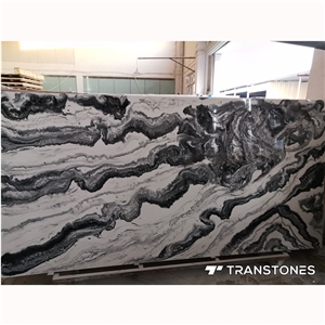White Artificial Marble Backlit Wall Panel Artificial Stone
