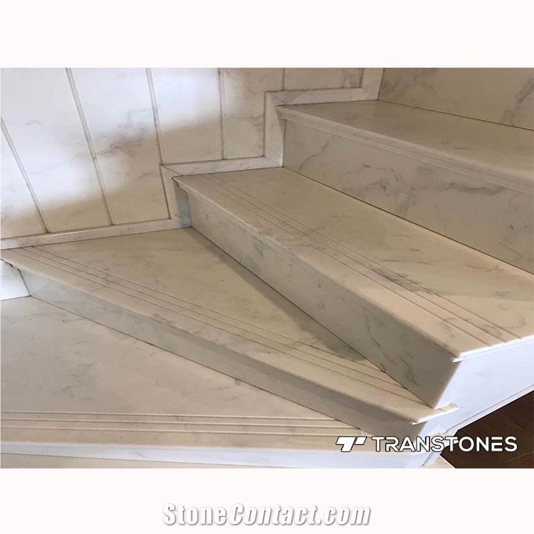 White Artificial Marble Stair Steps