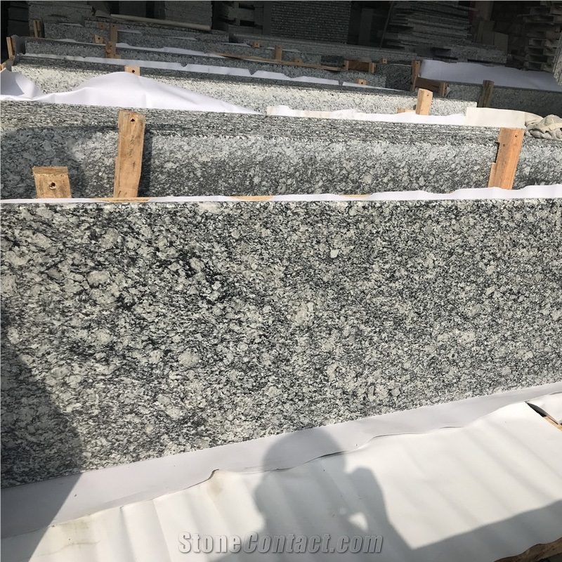 Chinese Sea Wave Spray White Granite Countertop