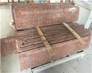 China Red Granite Stairs Design