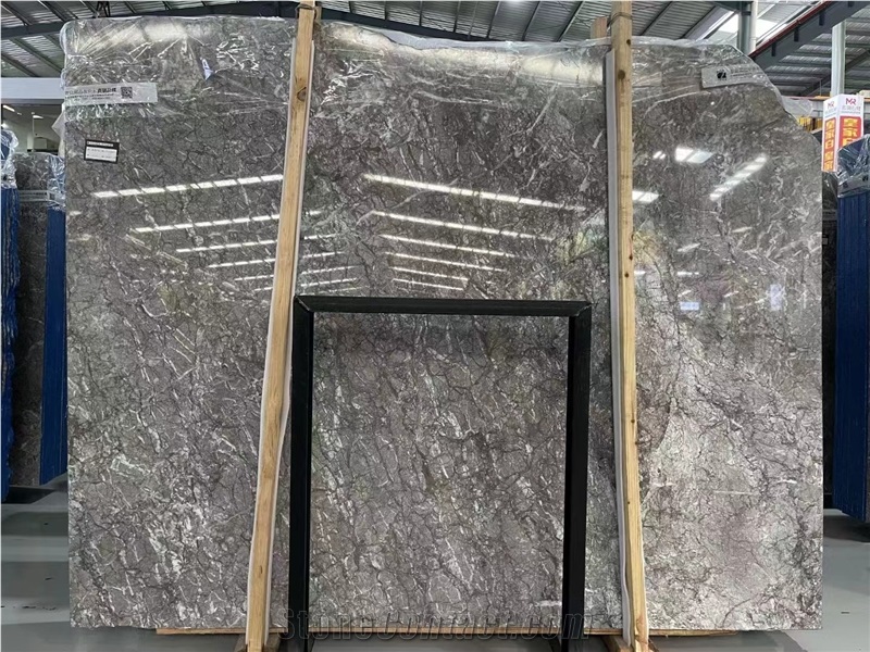 Cloud Grey Marble Temple Gray Green Cream Slab In China