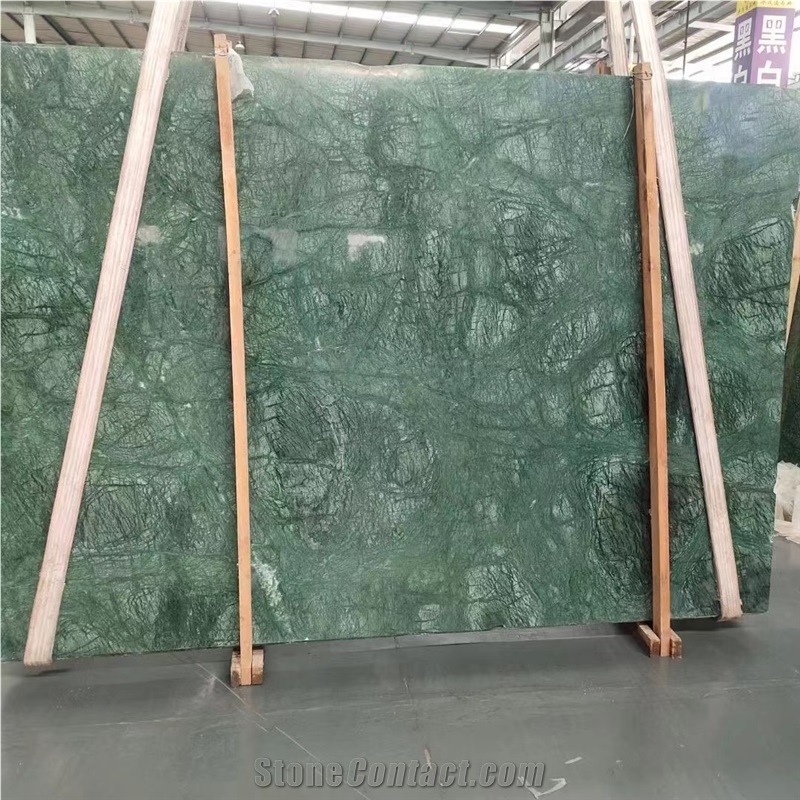 Rajasthan Verde India Fine Green Marble Slab In China