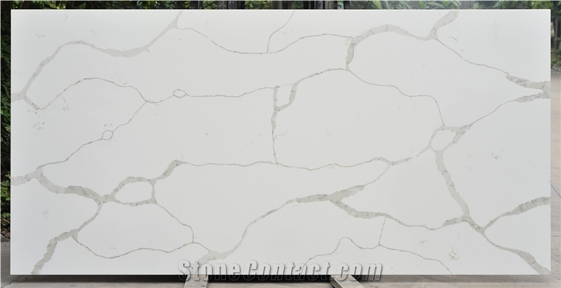 Goldtop 5003 Calacatta White Quartz Vanity Countertops