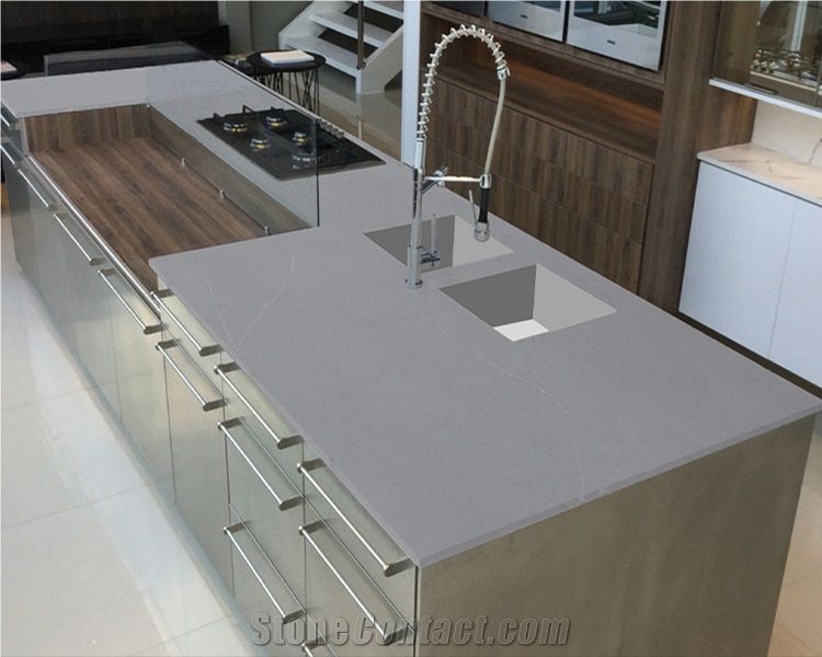 Goldtop OEM/ODM 4069 Grey Artificial Quartz Kitchen Tops