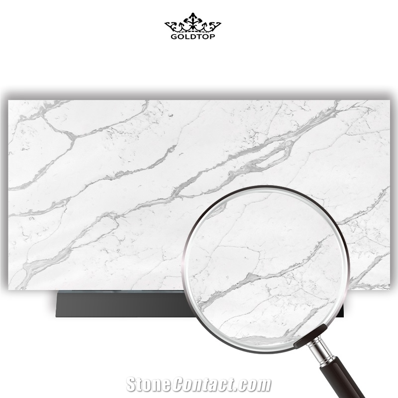 Goldtop OEM/ODM 5006 Calcacatta White Quartz Vanity Tops
