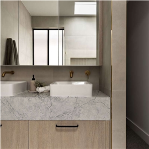 Goldtop OEM/ODM Alpine White Quartz Bathroom Vanity Tops