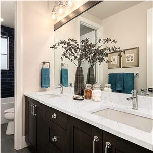 Goldtop OEM/ODM Bianca Veno Quartz Countertop Bathroom Basic