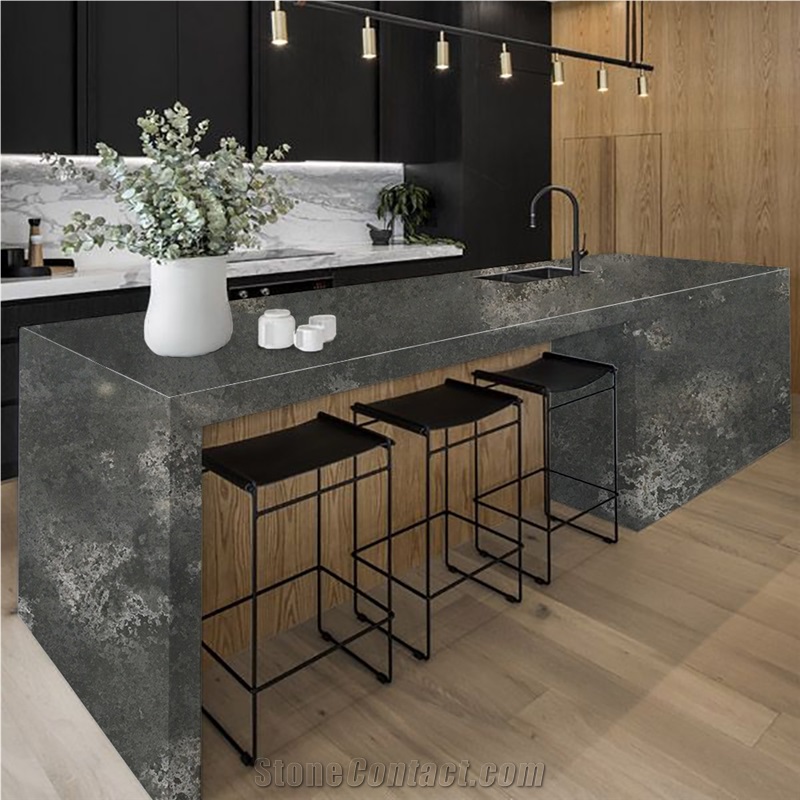 Goldtop OEM/ODM Concrete Shade Quartz Kitchen Countertop