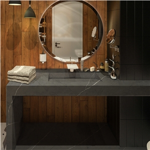 Goldtop OEM/ODM Grey Quartz Basin Cosmetic Countertops