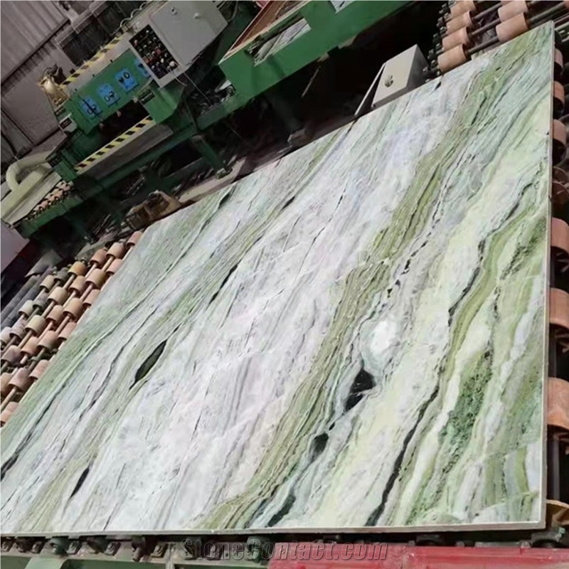 Goldtop Green Cold Ice Jade Marble Floor Tiles For Home