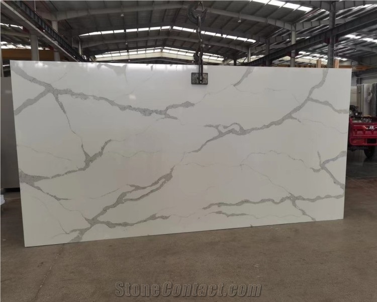 White Calacatta Artificial Stone Artificial Quartz Slabs