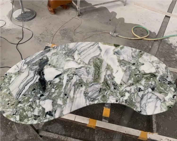 Ice Green Marble Cold Jade Marble Natural Stone Coffee Table