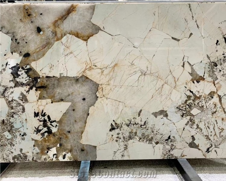 Luxury Stone Natural Stone White Pandora Granite Slab