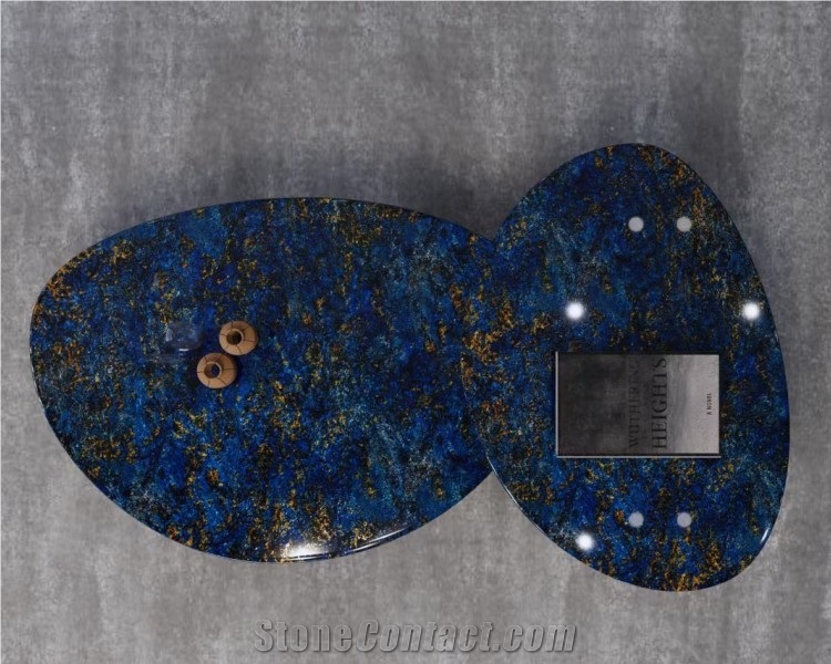 Natural Blue Stone Oval Blue Coffee Table Tea Table Top