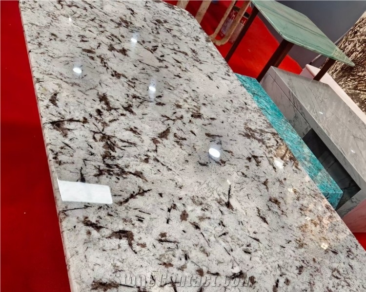 Natural Stone Silver Fox Granite Rectangle Dinning Table Top