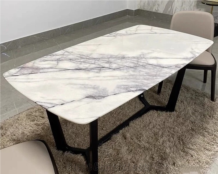 Natural White Marble Stone Dining Table Marble Top Table