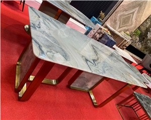 Stone Dining Table Top Blue Quartzite Coffee Table Top