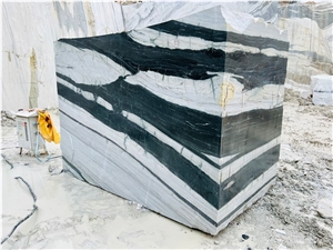 Panda White Marble Rough Blocks
