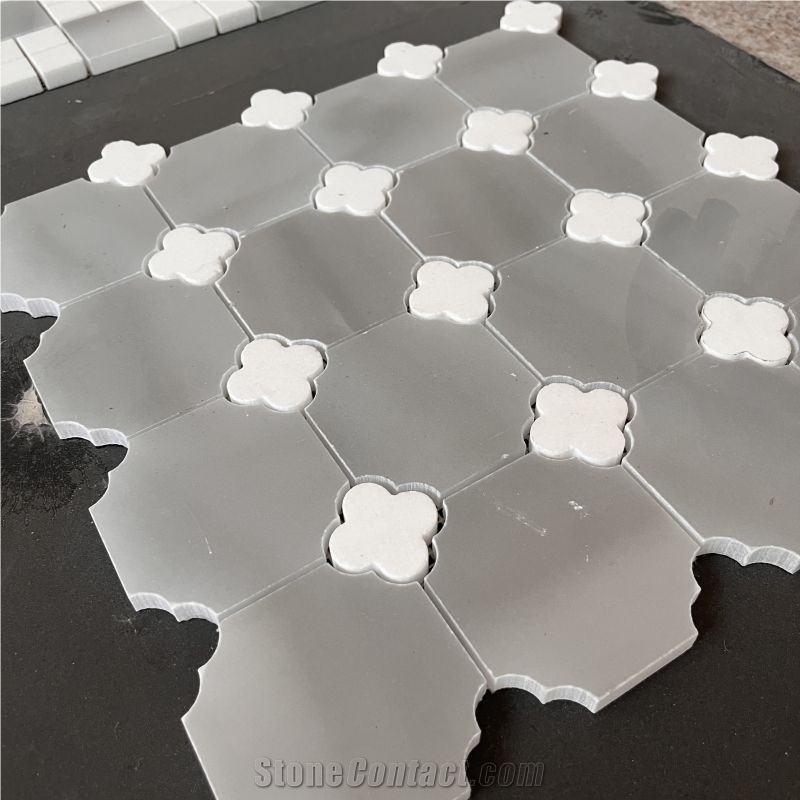 Best Selling Grey Marble Mosaic Tile For Interior Wall Decor