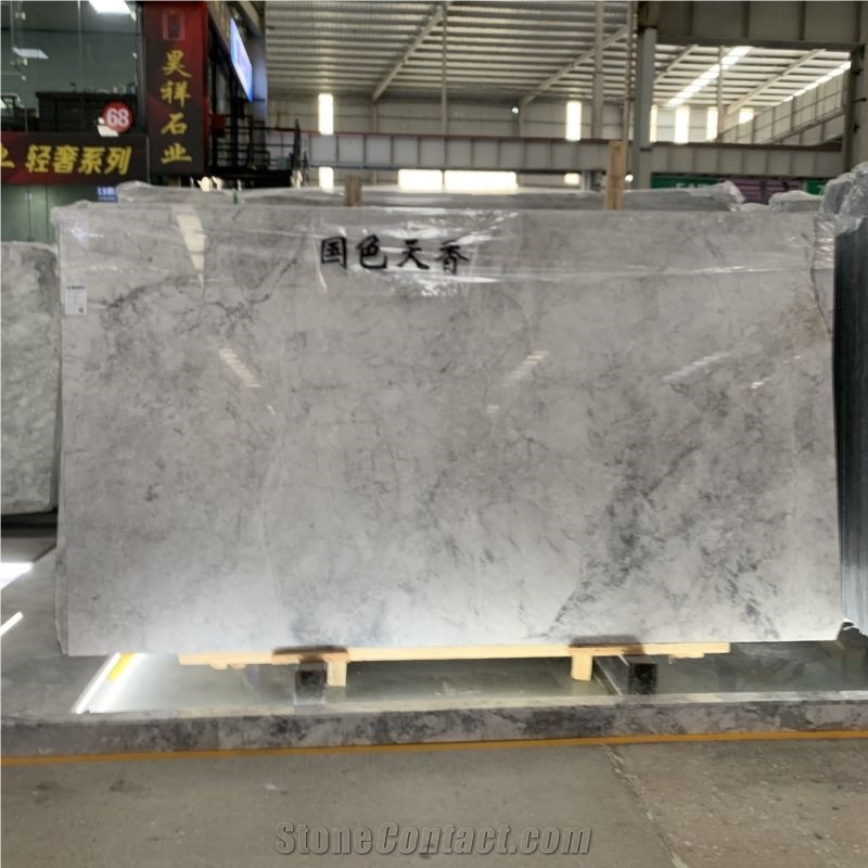 Customized Home Floor Decor Silver Statuario Marble Slabs