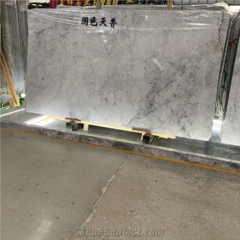 Customized Home Floor Decor Silver Statuario Marble Slabs