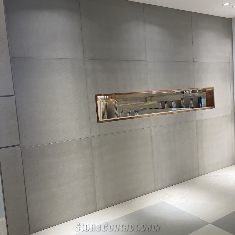 Grey Mocha Limestone Slabs For Interior Wall Tiles Design