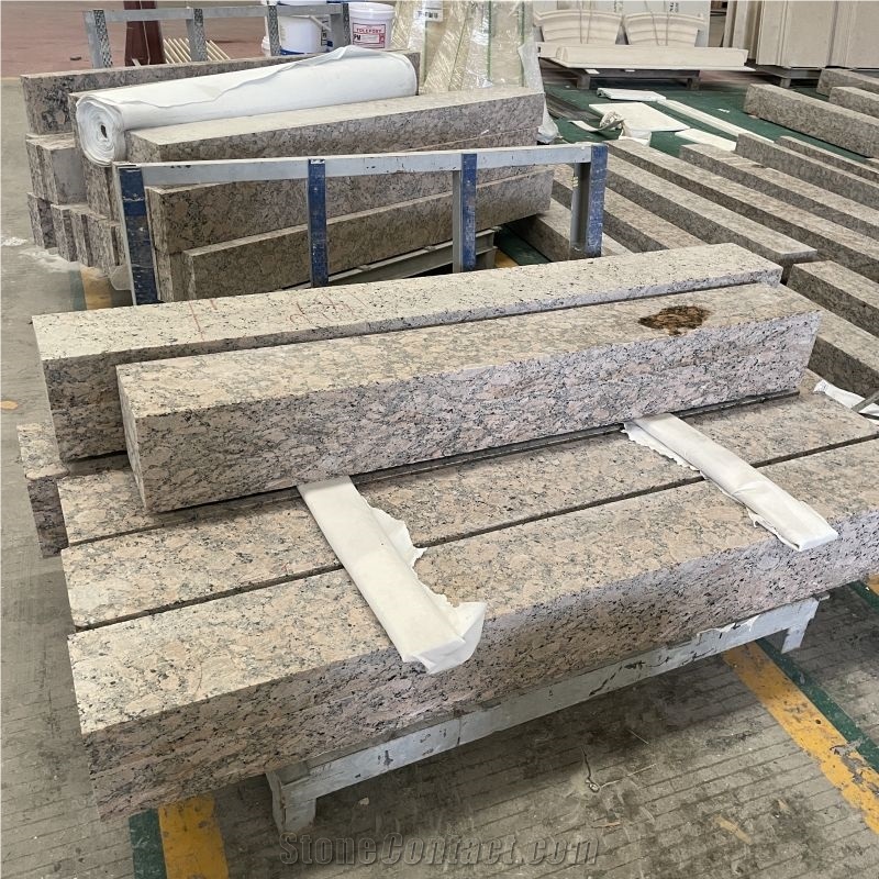 High Quality Customized Size Red Granite Curbstone Kerbstone