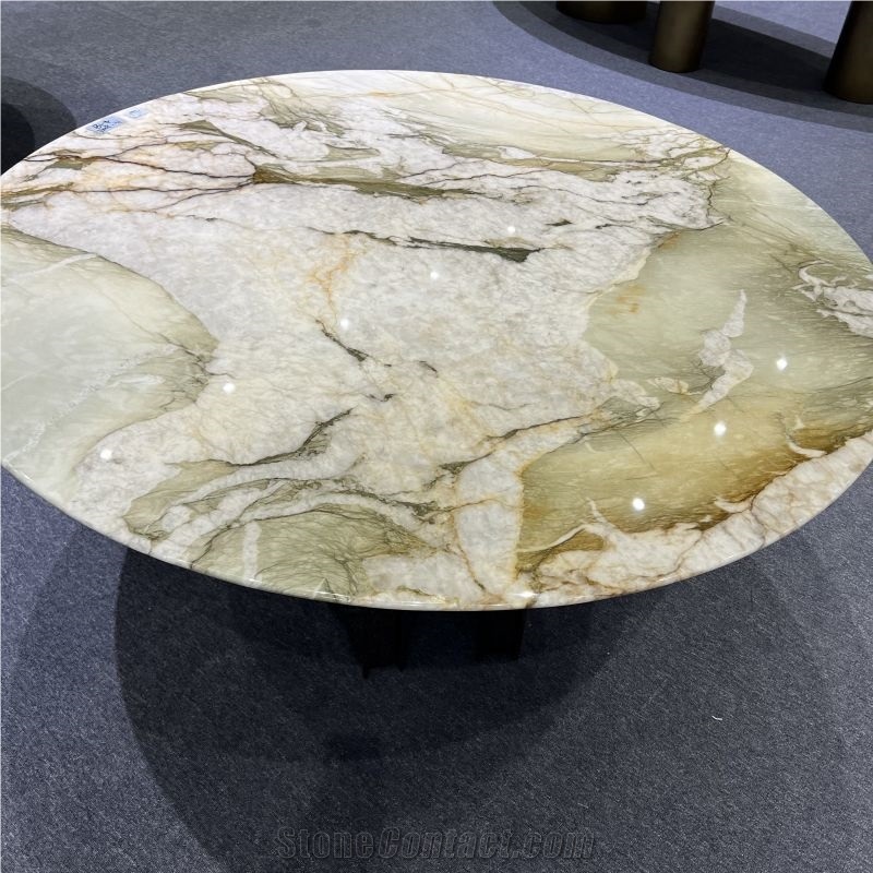High Quality White Quartzite Table Tops For Villa Decor