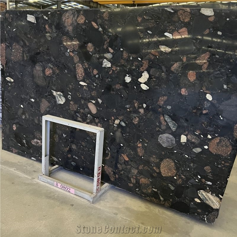 Inani Black Marinace Granite Slabs For Bathroom Wall Tiles