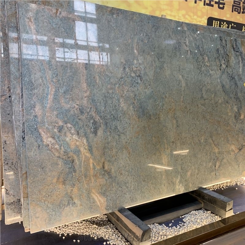 Luxury Amazon Blue Granite Slabs & Tiles For Wall Background