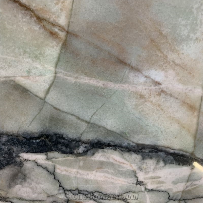 Luxury Stone Emerald Green Quartzite Slabs For Home Design From China 0253