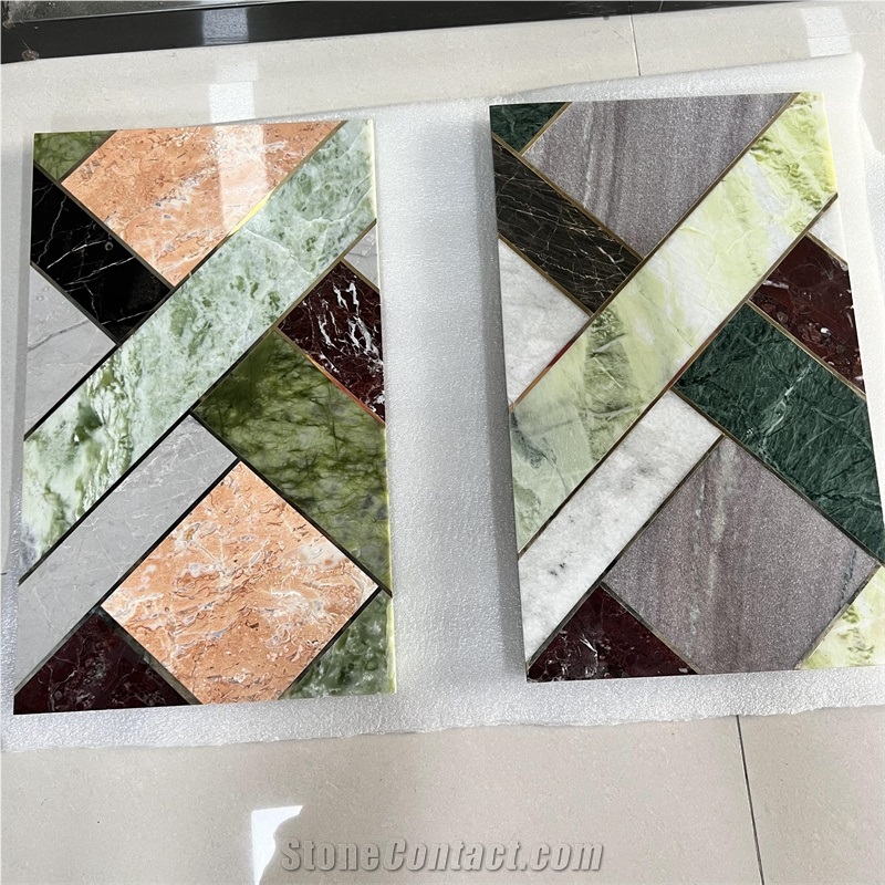 Natural Marble Flower Tray Multicolor Marble Tray