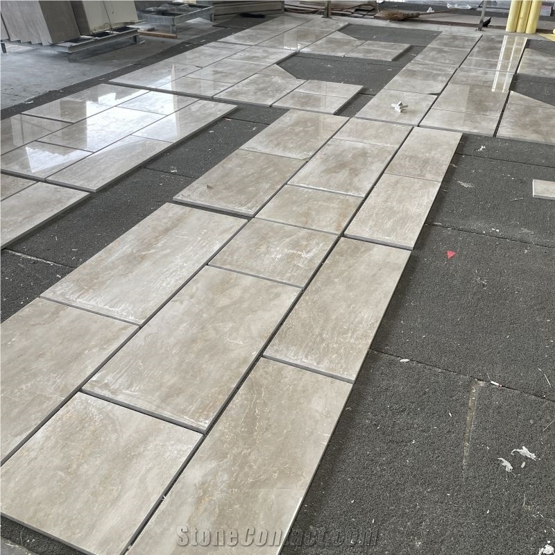 Natural Polished Light Grey Marble Tile For Interior Walling