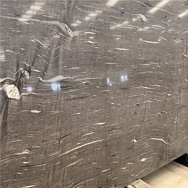 Polished Brown Silk Quartzite Slabs For Wall Tiles
