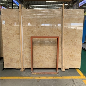 Polished Golden Rose Beige Marble Slab For Floor & Wall Tile