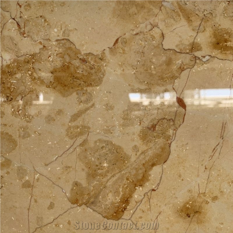 Polished Golden Rose Beige Marble Slab For Floor & Wall Tile