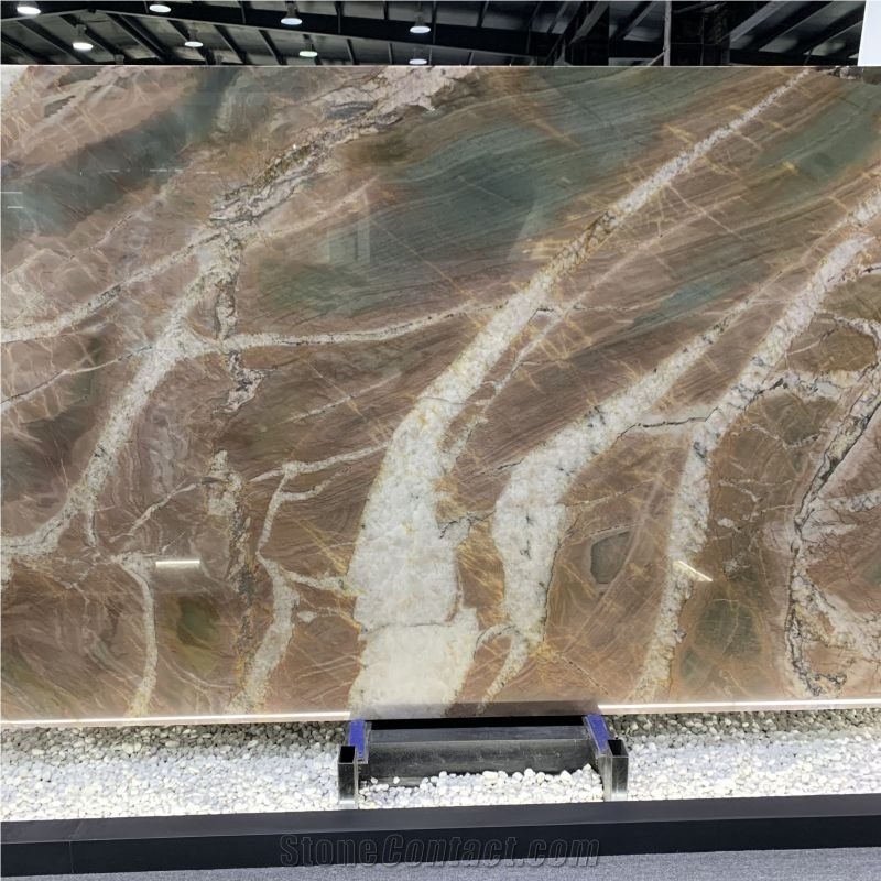 Polished Slabs Volupia Red Quartzite For Wall And Floor Tile