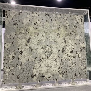 Snow Mountain Blue Granite Slabs For Bookmatch Wall Tiles