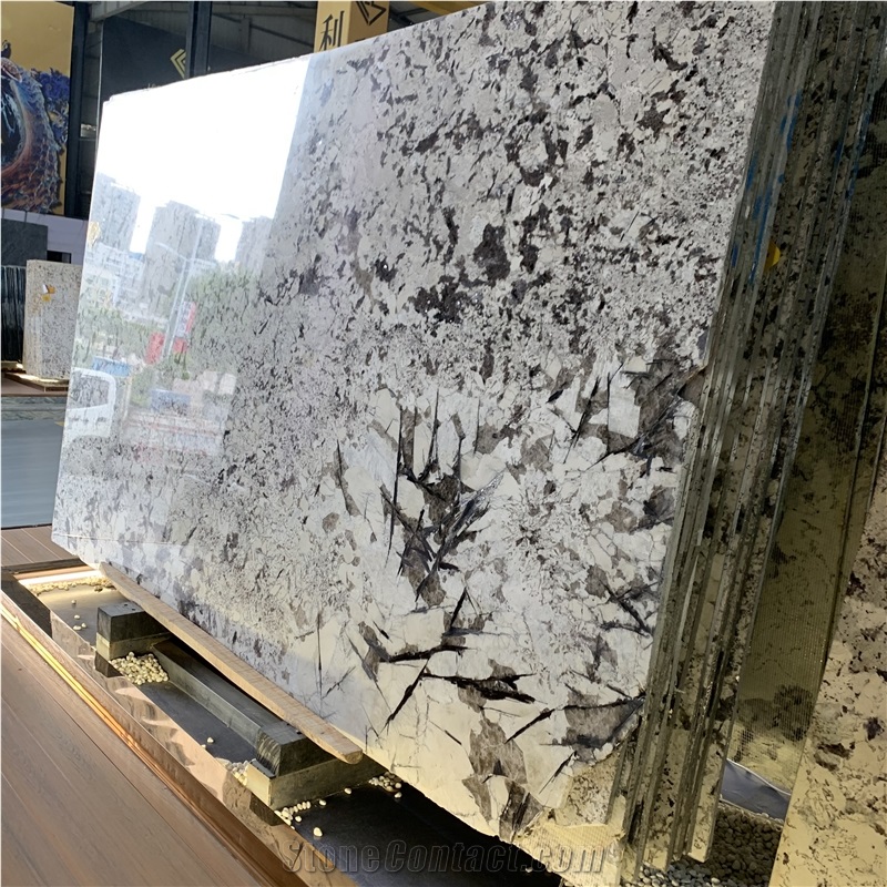 Top Quality Snow White Flower Granite Slabs For Wall Tiles
