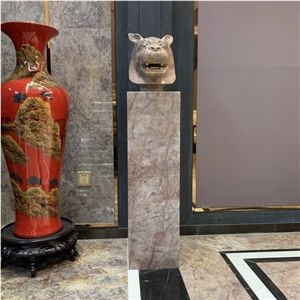 Versailles Gold Marble Plinth Pedetsal Hotel & Office Decor