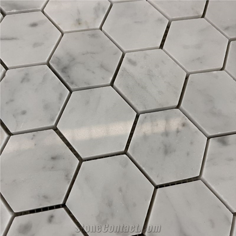 Wholesale Price White Marble Hexagon Mosaic Tile For Walling