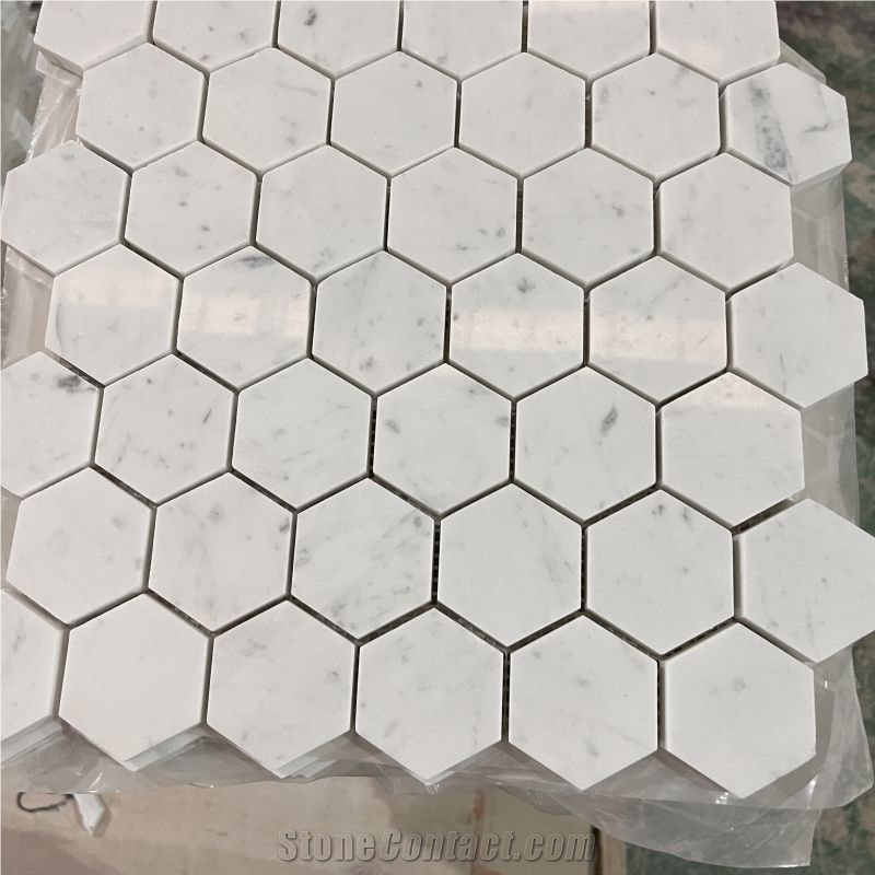 Wholesale Price White Marble Hexagon Mosaic Tile For Walling