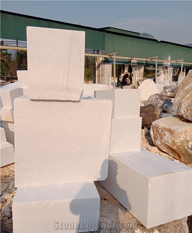 Hot Offer White Crystal Marble Block From Vietnam Stone