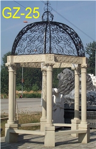 Landscaping Stone Gazebo Beige Sandstone Garden Dome Bower