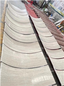 Marble Veneer Pillar Stone White Wood Architectural Column