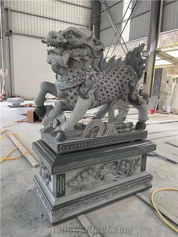 Stone Animal Sculpture Granite Kylin Chinese Dargon Statue