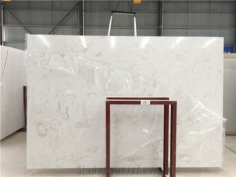 Snow White Artificial Marble, White Artificial Marble Slabs