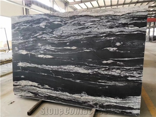 Sky Falls Black & White Exotic Granite Slabs & Tiles